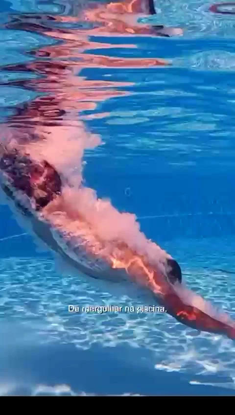 Mergulho na piscina do Largo dos Ventos, cena do filme